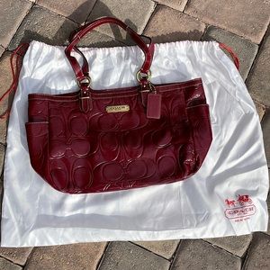 Coach Purse - Candy Apple Red Paten Leather